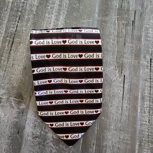 God Is Love Men's Neck Tie Religious Christian‎ Hymn Choir Music Black Necktie